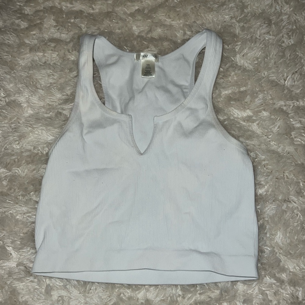 white tank top